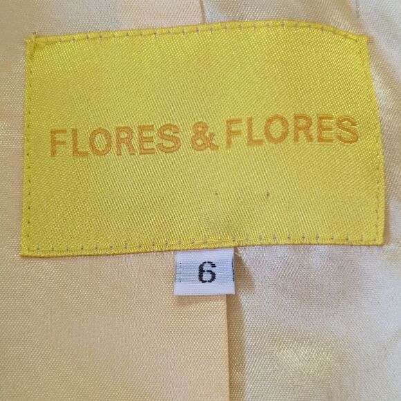 VTG Flores & Flores Open Front Fitted Jacket 6 SATC Granny Chic Whimsical - Picture 2 of 10